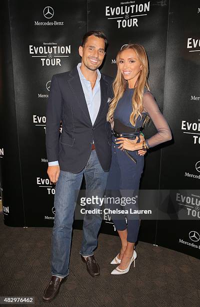 Tv personalities Bill Rancic and Giuliana Rancic attend the Mercedes-Benz 2015 Evolution Tour on August 4, 2015 in Los Angeles, California.