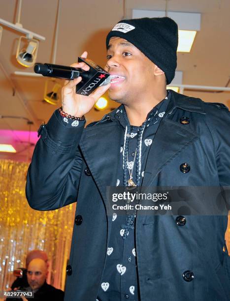 Recording artist Mack Wilds performs at Macy's Herald Square on April 5, 2014 in New York City.