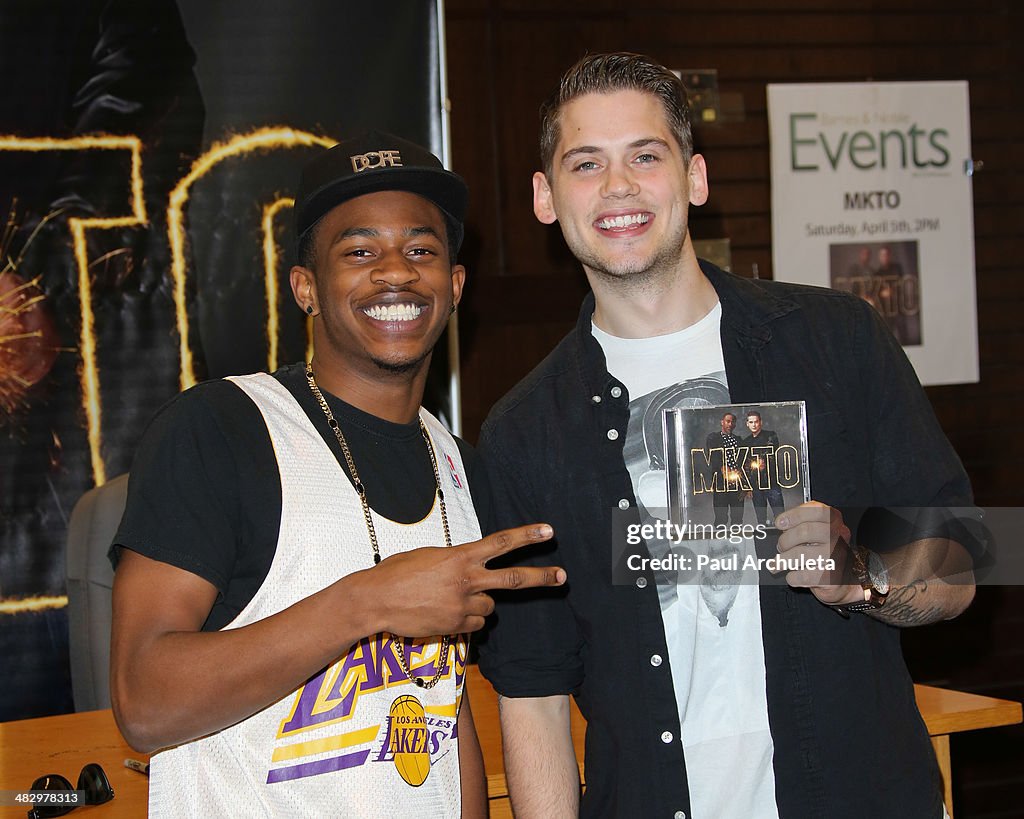 MKTO Sign Copies Of Their Debut Album "MKTO"