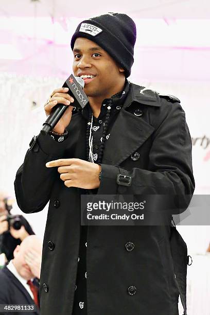 Actor/ singer Tristan 'Mack' Wilds performs at Macy's Herald Square on April 5, 2014 in New York City.