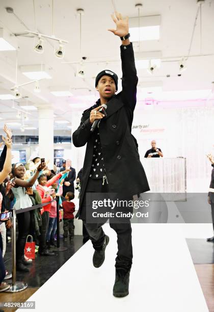 Actor/ singer Tristan 'Mack' Wilds performs at Macy's Herald Square on April 5, 2014 in New York City.