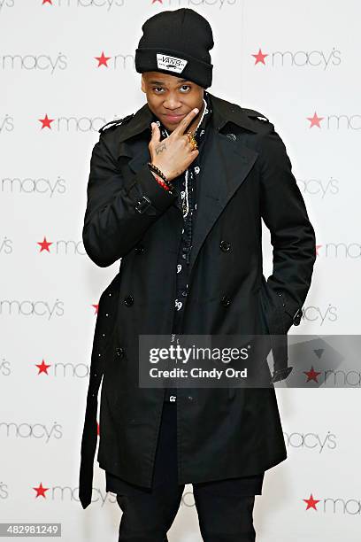 Actor/ singer Tristan 'Mack' Wilds visits Macy's Herald Square on April 5, 2014 in New York City.