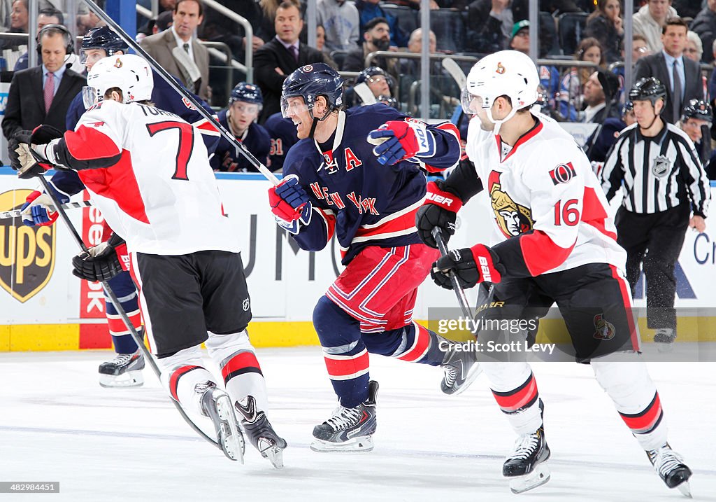 Ottawa Senators v New York Rangers