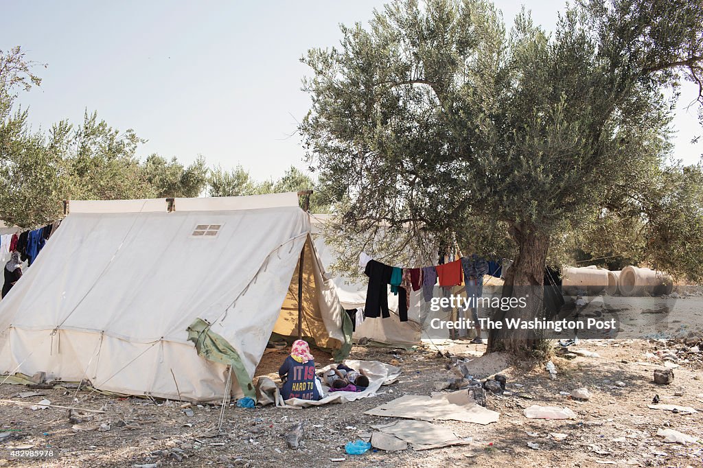 Two of Europe's great crises are colliding on a little patch of paradise in the Aegean Sea, on the Greek island of Lesvos.