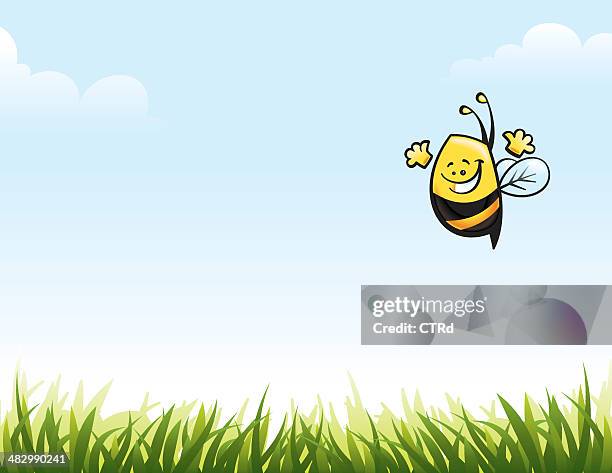 happy bee - bee pattern stock illustrations