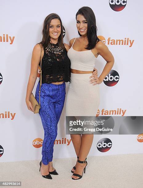 Personalities Jade Roper and Ashley Iaconetti arrive at the Disney ABC Television Group's 2015 TCA Summer Press Tour on August 4, 2015 in Beverly...