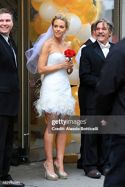 Kate Gosselin and Geraldo Rivera seen filming "Celebrity Apprentice" on April 5, 2014 in New York City.