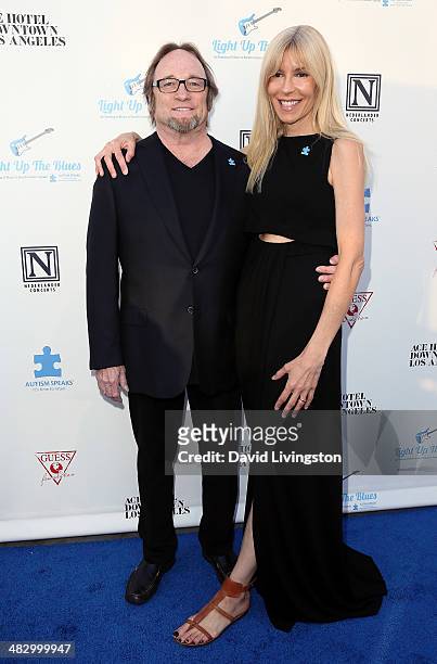 Recording artist Stephen Stills and wife Kristen Stills attend the 2nd Light Up The Blues Concert, an evening of music to benefit Autism Speaks, at...