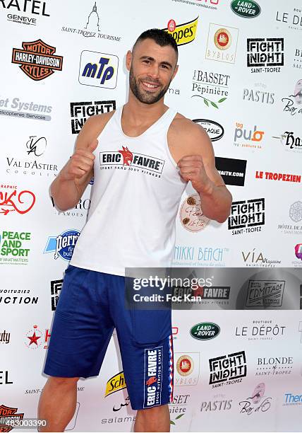 Kick boxing champion Yohan Lidon attends the 'Fight Night 2015' Gala Show at La Citadelle de Saint Tropez on on August 4, 2015 in Saint-Tropez,...