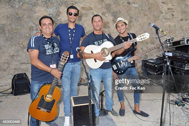 Los Amigos band attend the 'Fight Night 2015' Gala Show at La Citadelle de Saint Tropez on on August 4, 2015 in Saint-Tropez, France.