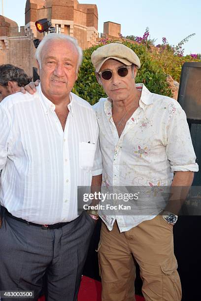 Marcel Campion and Gerard Lanvin attend the 'Fight Night 2015' Gala Show at La Citadelle de Saint Tropez on on August 4, 2015 in Saint-Tropez, France.