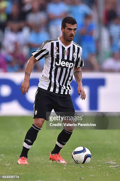 Stefano Sturaro of Juventus FC in action during the preseason friendly match between Olympique de Marseille and Juventus FC at Stade Velodrome on...