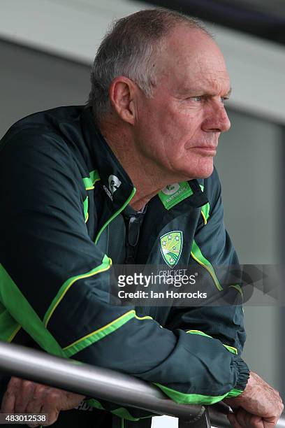 Australia coach Greg Chappell during day two of the Under 19 Test Match between England and Australia at The Emirates Durham ICG on August 05, 2015...