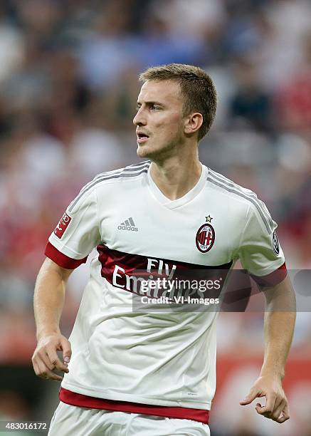 Rodrigo Ely of AC Milan during the AUDI Cup match between FC Bayern Munich and AC Milan on August 4, 2015 at the Allianz Arena in Munich, Germany