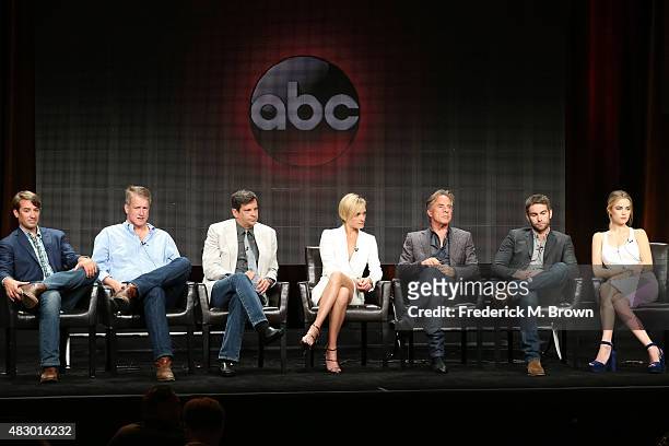 Executive producers Josh Pate, Rodes Fishburne and Tony Krant and actors Amber Valletta, Don Johnson, Chace Crawford and Rebecca Rittenhouse speak...