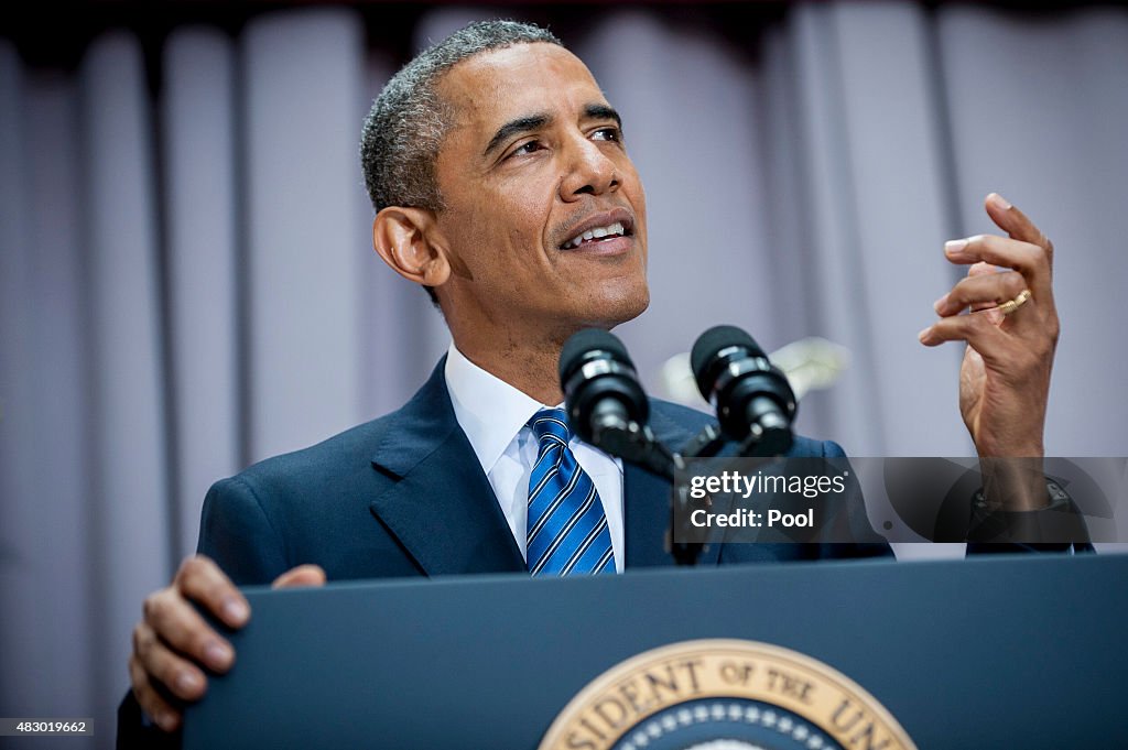 President Obama Speaks On Iran Nuclear Deal At American University