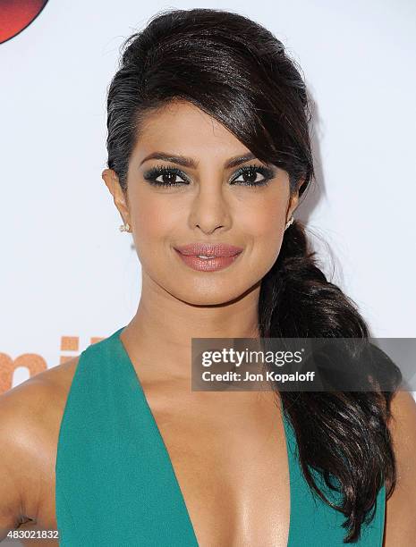 Actress Priyanka Chopra arrives at Disney ABC Television Group's 2015 TCA Summer Press Tour at the Beverly Hilton Hotel on August 4, 2015 in Beverly...