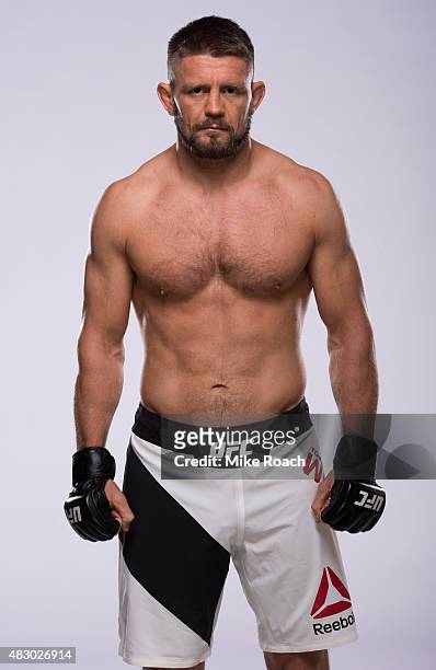 Middleweight Tom Watson poses for a portrait during a UFC photo session on August 4, 2015 in Nashville, Tennessee.