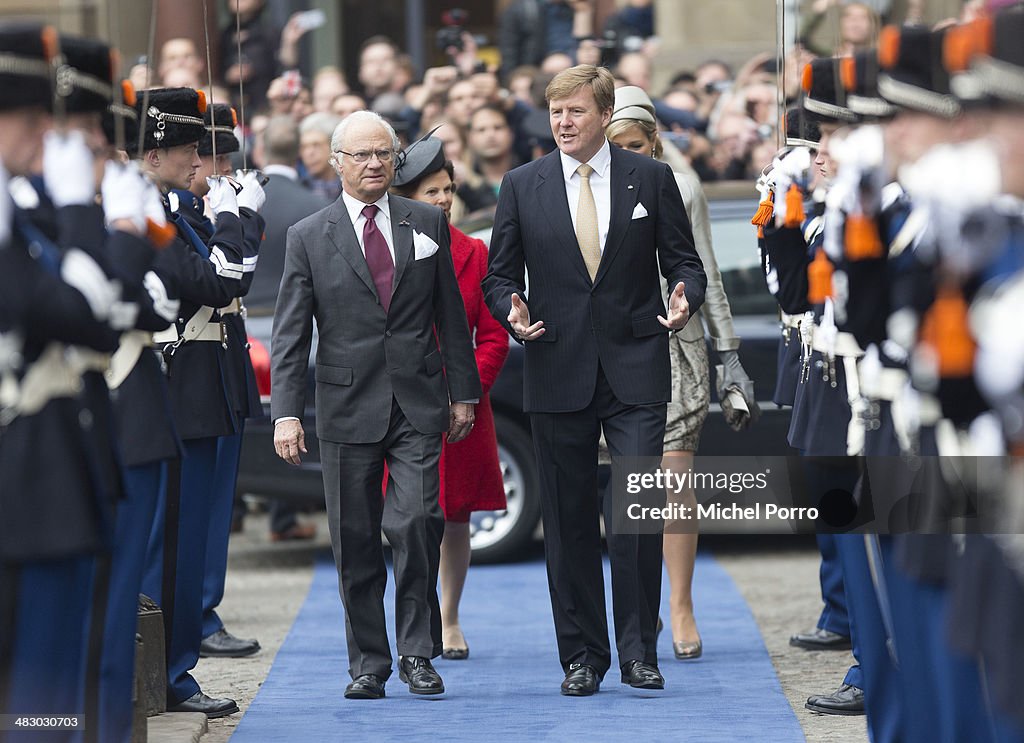 King Carl XVI Gustaf Of Sweden And Queen Silvia Of Sweden On An Official Two Day Visit In Holland