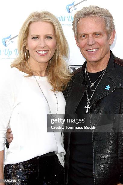 Musician Don Felder and Kathrin Nicholson attend the 2nd Light Up The Blues Concert benefiting Autism Speaks held at The Ace Hotel Theater on April...