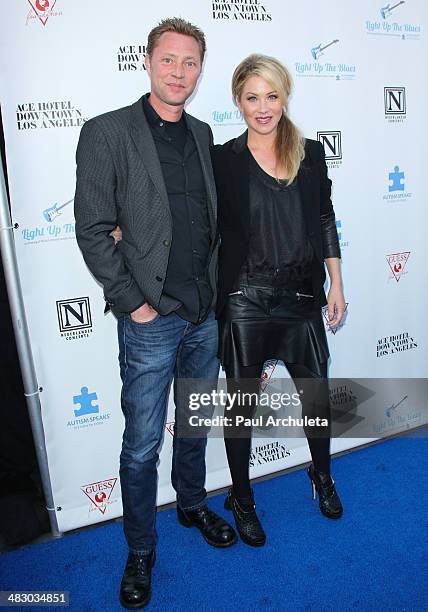 Actress Christina Applegate and her husband Martyn LeNoble attend the 2nd Light Up The Blues concert an evening of music to benefit Autism Speaks at...