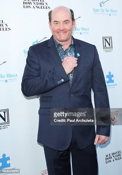 Actor David Koechner attends the 2nd Light Up The Blues concert an evening of music to benefit Autism Speaks at The Theatre At Ace Hotel on April 5,...