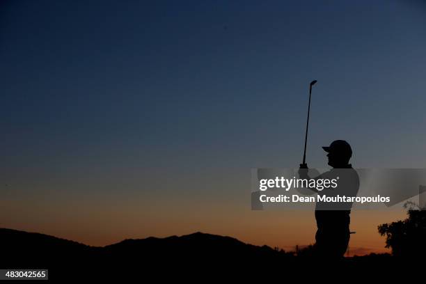 David Drysdale of Scotland practices on the driving range prior to the Final Round of the NH Collection Open held at La Reserva de Sotogrande Club de...
