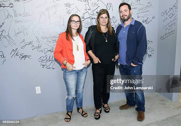 Eleanor Henderson, Shari Springer Berman and Robert Pulcini speak during AOL BUILD Speakers Series Presents Shari Springer Berman And Robert Pulcini...