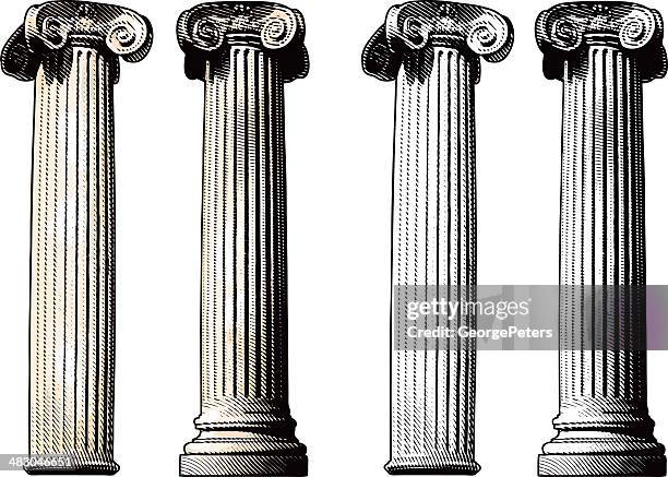 spalten - architektonische säule stock-grafiken, -clipart, -cartoons und -symbole