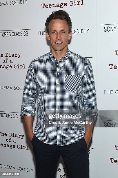 Seth Meyers attends the screening of Sony Pictures Classics "The Diary Of A Teenage Girl" hosted by The Cinema Society at Landmark Sunshine Cinema on...