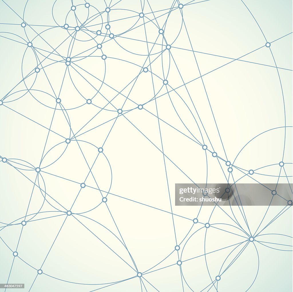 Abstract blue network shape background