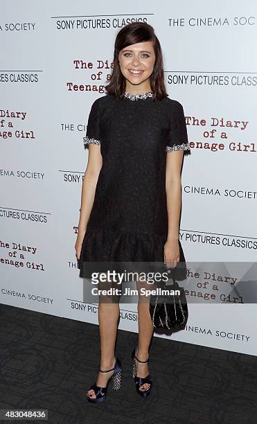 Actress Bel Powley attends the Sony Pictures Classics with The Cinema Society host a screening of "The Diary Of A Teenage Girl" at Landmark's...