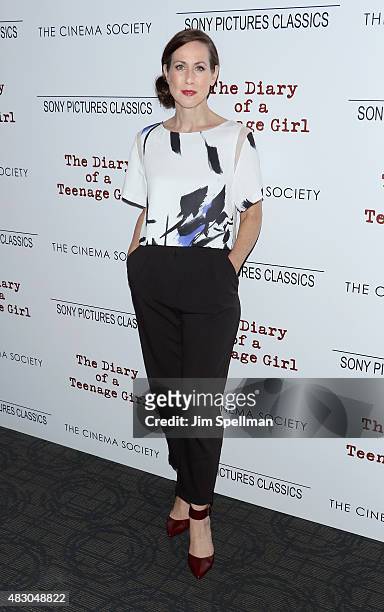 Actress Miriam Shor attends the Sony Pictures Classics with The Cinema Society host a screening of "The Diary Of A Teenage Girl" at Landmark's...