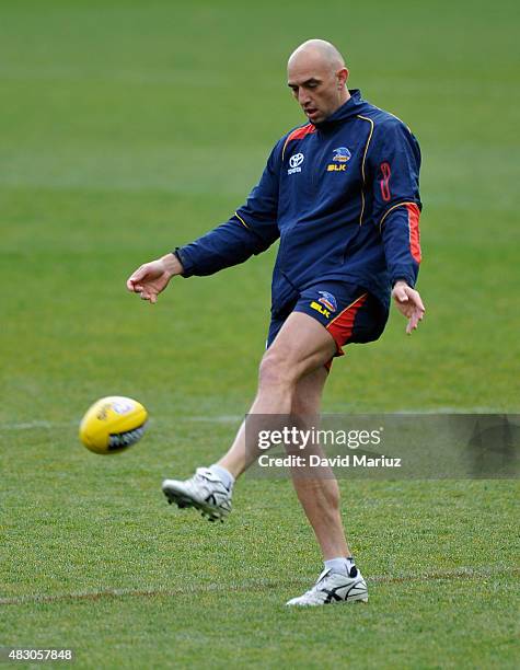 James Podsiadly during an Adelaide Crows AFL training session at the Adelaide Oval on August 6, 2015 in Adelaide, Australia.