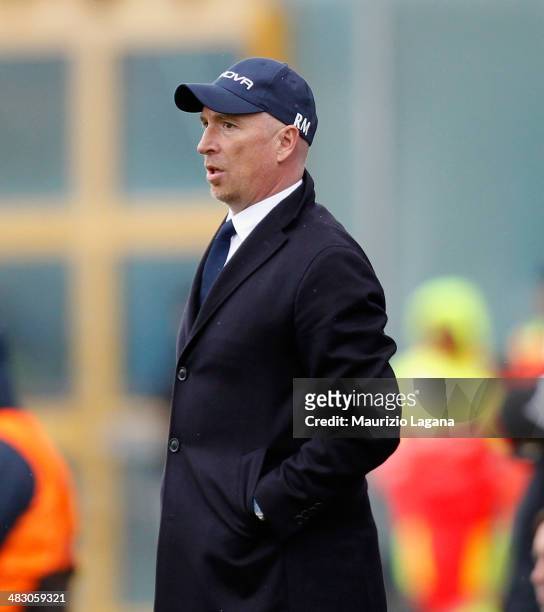 Head coach of Catania Rolando Maran during the Serie A match between Calcio Catania and Torino FC at Stadio Angelo Massimino on April 6, 2014 in...