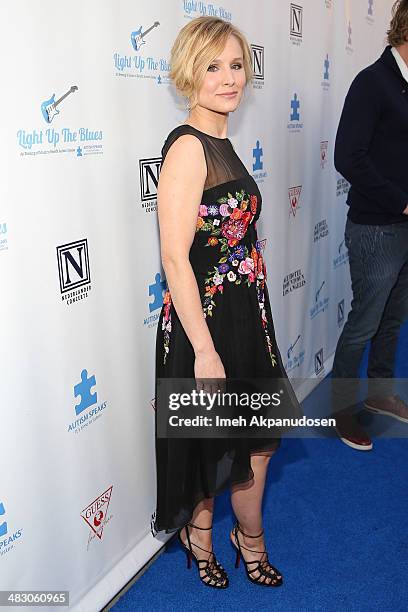 Actress Kristen Bell attends the 2nd Light Up The Blues Concert - An Evening Of Music To Benefit Autism Speaks at The Theatre At Ace Hotel on April...