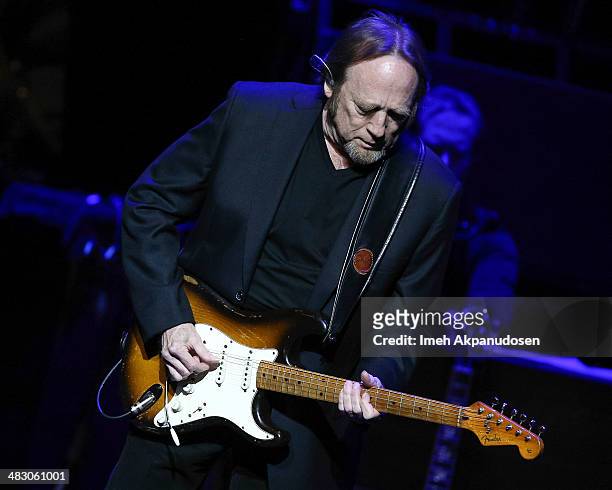 Musician Stephen Stills performs onstage at the 2nd Light Up The Blues Concert - An Evening Of Music To Benefit Autism Speaks at The Theatre At Ace...