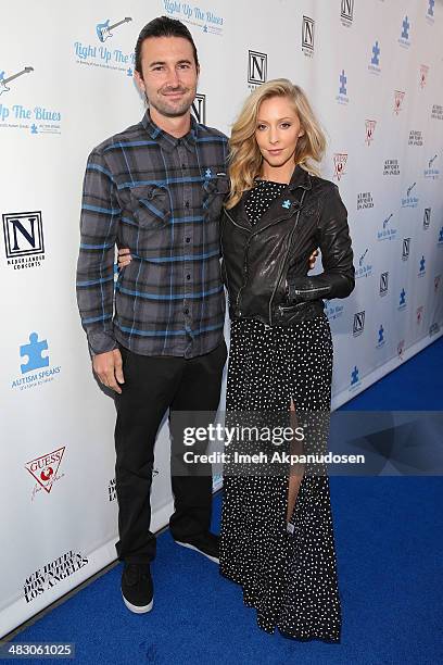 Musicians Brandon Jenner and Leah Felder attend the 2nd Light Up The Blues Concert - An Evening Of Music To Benefit Autism Speaks at The Theatre At...