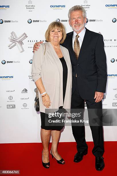 Hildegard Breitner and Paul Breitner attend the Felix Burda Award 2014 at Hotel Adlon on April 06, 2014 in Berlin, Germany.