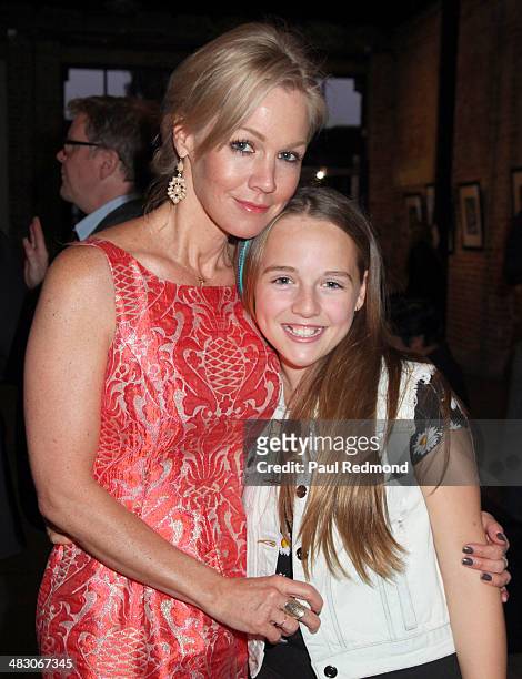 Actress Jennie Garth and daughter Lola Ray Facinelli attending the "Jennie Garth: Awake" opening night artist reception at Project Gallery on April...