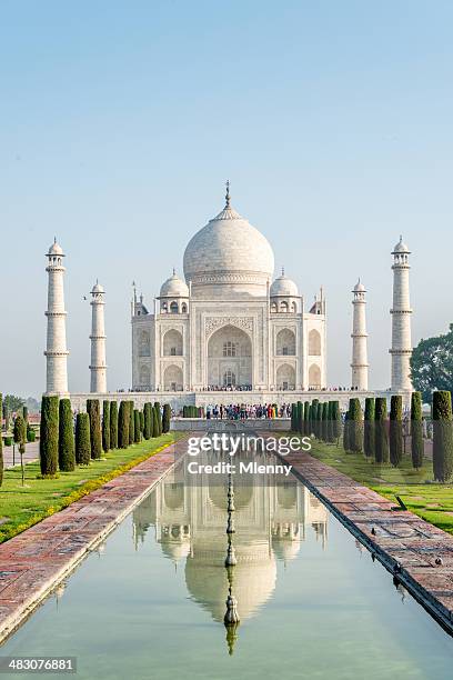 taj mahal agra, el monumento de la india - agra fotografías e imágenes de stock
