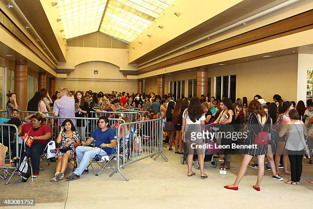 General Atmosphere of fans at the Prince Royce Album Signing For "Double Vision" at FYE on August 5, 2015 in Fullerton, California.
