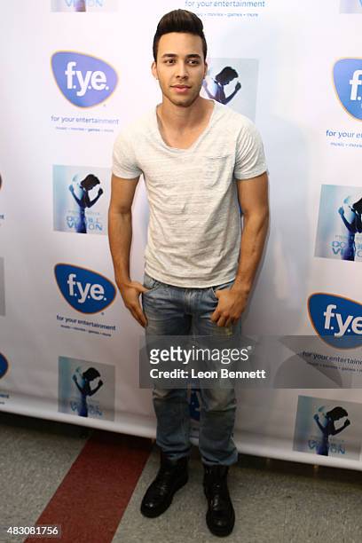 Prince Royce attends a signing for his album "Double Vision" at FYE on August 5, 2015 in Fullerton, California.