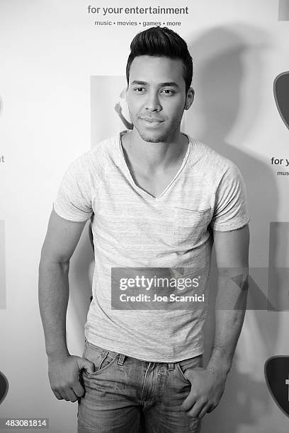 Prince Royce attends an album signing for "Double Vision" at FYE on August 5, 2015 in Fullerton, California.