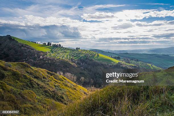 landscape near the "balze" - a balze stock-fotos und bilder