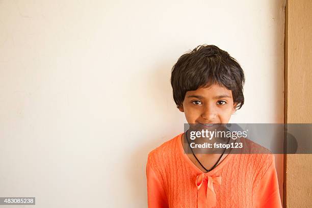 children. pretty indian girl with white background. - 11 year old indian girl stock pictures, royalty-free photos & images