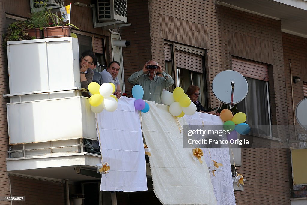 Pope Francis Visits The Roman Parish Of San Gregorio Magno