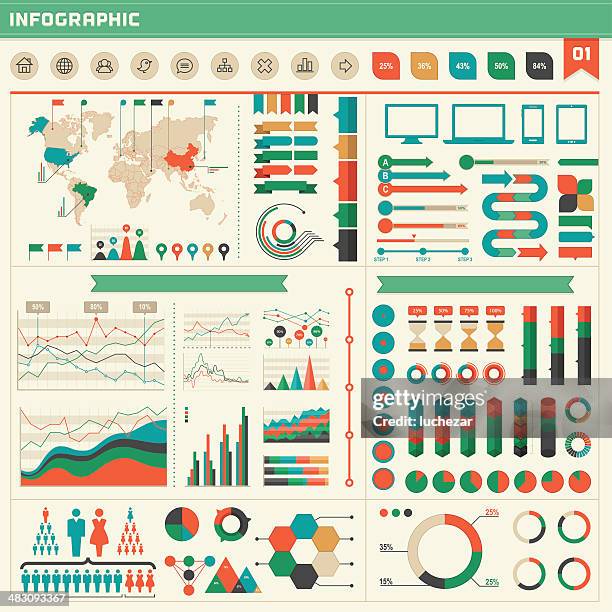 infographic elements - pointer stick stock illustrations stock illustrations