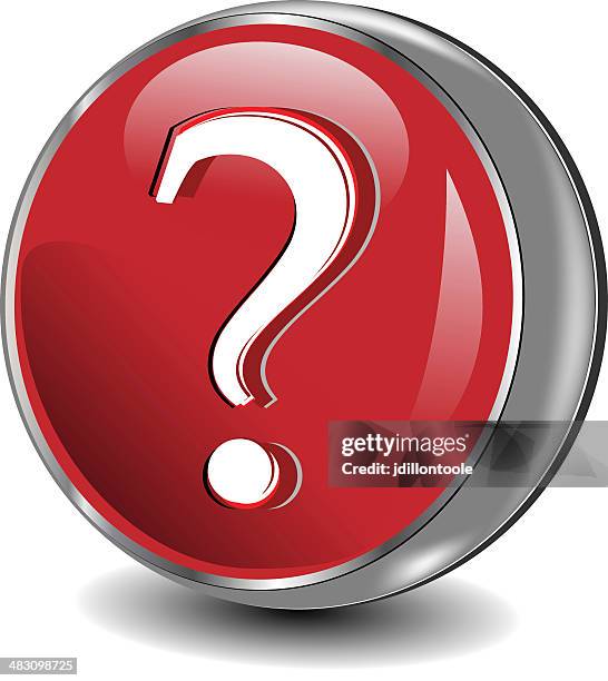 question sphere icon | vector button - it worker white background stock illustrations