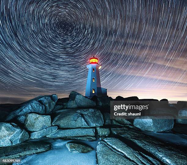 spinning to the north - star trails stock pictures, royalty-free photos & images